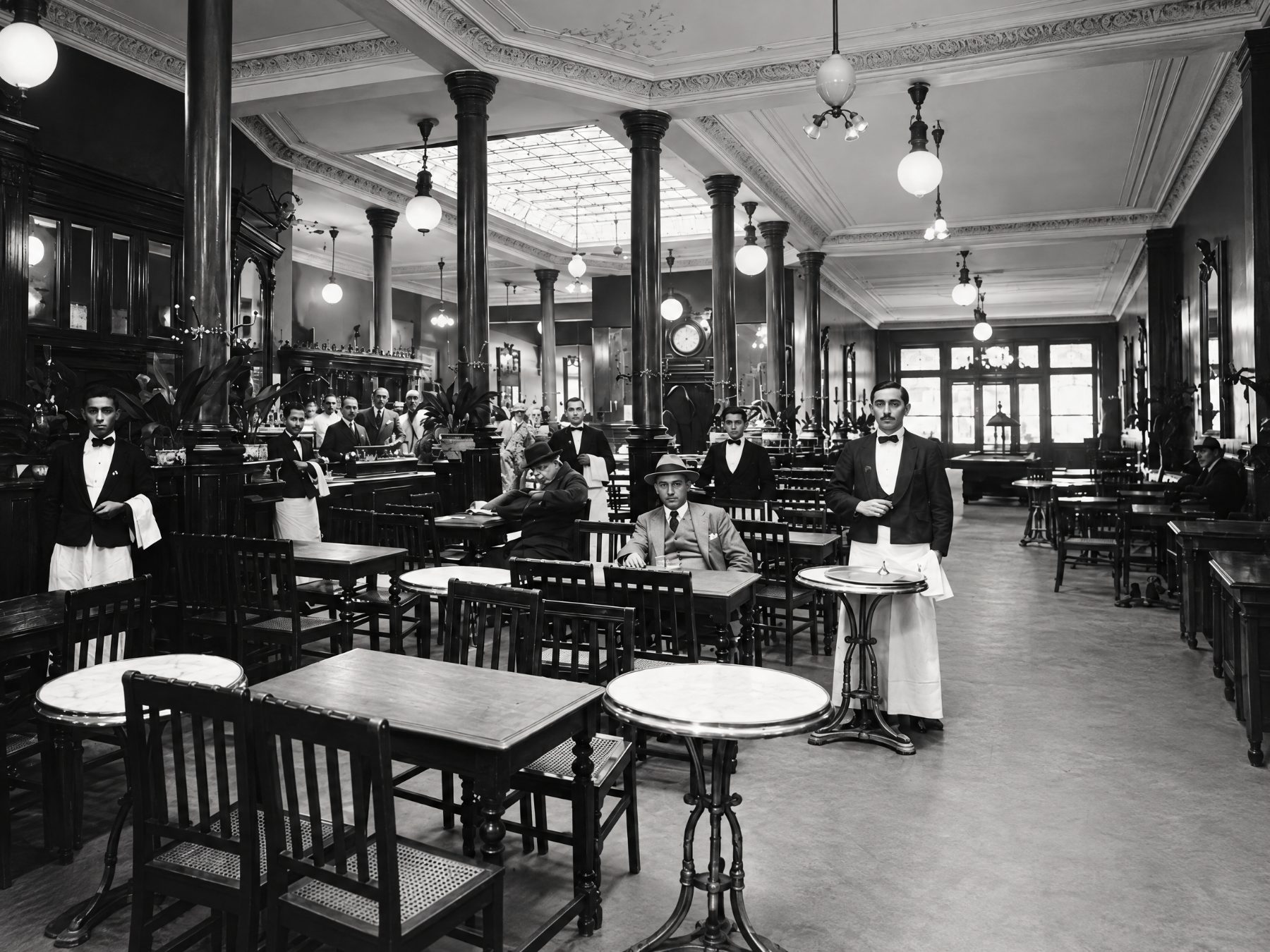 El gran salón del Tortoni a comienzos del siglo XX