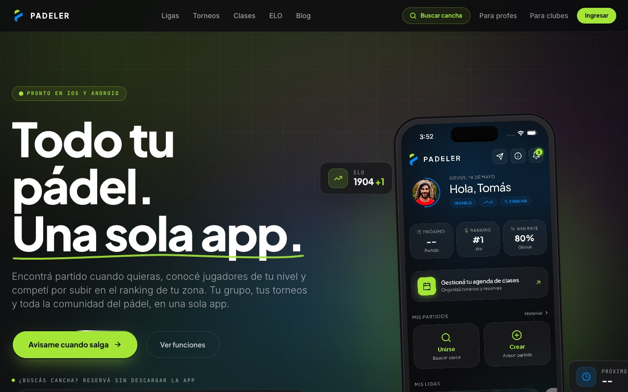 Padeler — App per giocatori e club